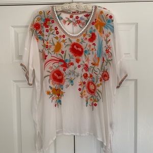 Johnny Was blouse white